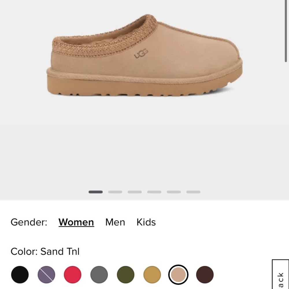 Ugh Tasman slipper sand color size 7